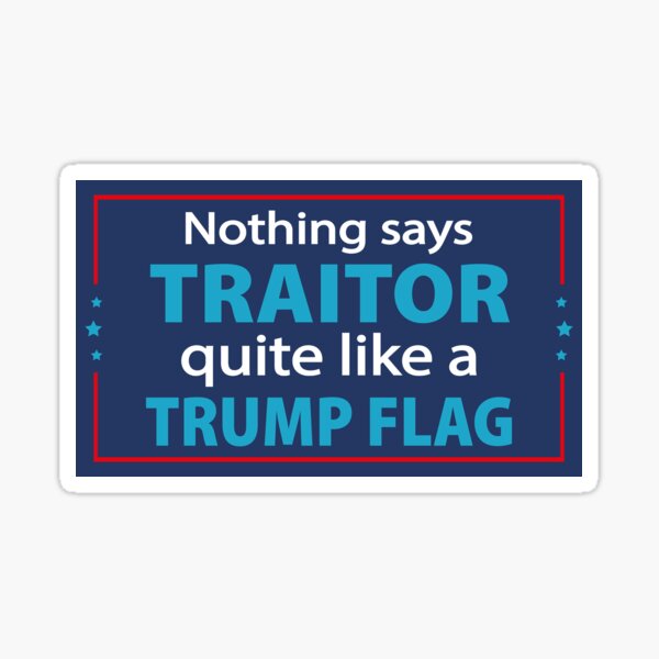 Artikel-Vorschau von Nichts sagt Verräter mehr als eine Trump-Flagge Stoßstange, designt und verkauft von germashop.