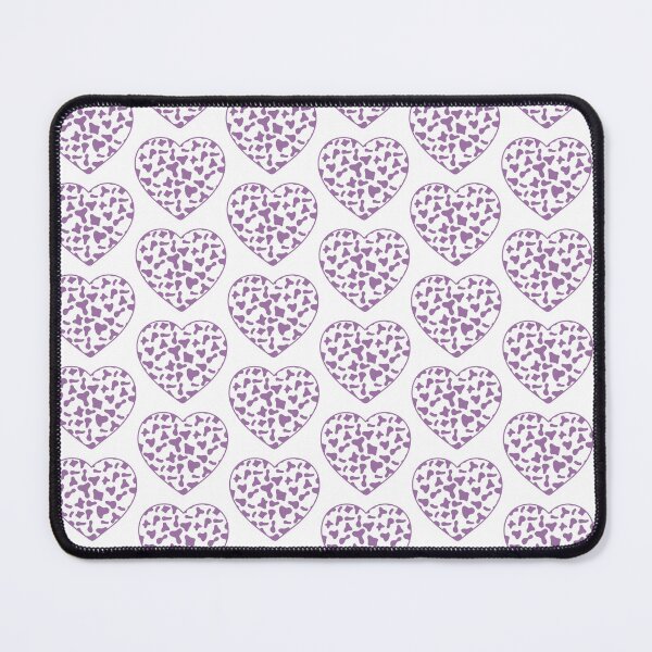 Item preview, Offset Grid Small Violet Cow Patches on White Cowhide | Continues White Cow Heart designed and sold by PatternPen.