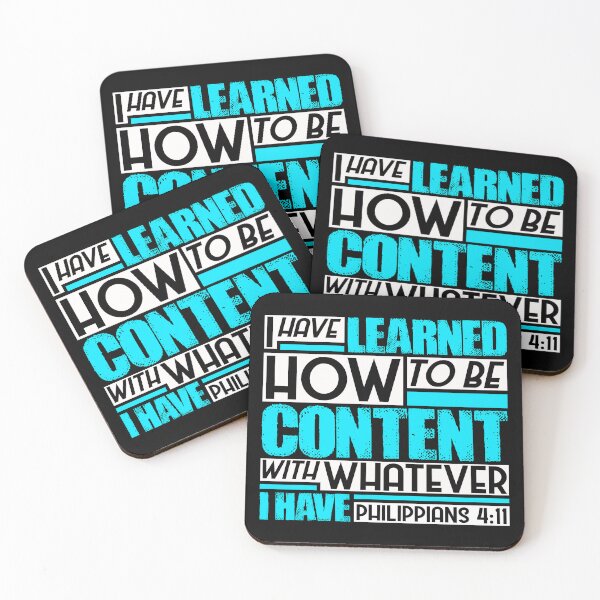 Item preview, Philippians 4:11 I Have Learned How To Be Content designed and sold by plushism.