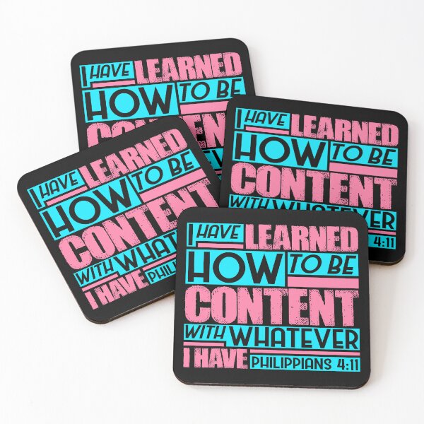 Item preview, Philippians 4:11 I Have Learned How To Be Content designed and sold by plushism.
