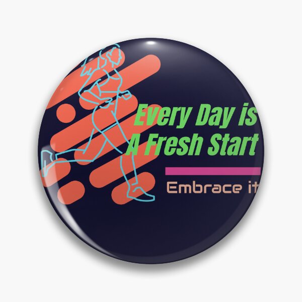 Item preview, Motivational Fitness Poster - Every Day is a Fresh Start - Embrace It designed and sold by ImagineRainbows.