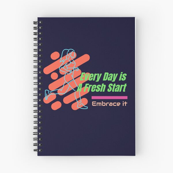Item preview, Motivational Fitness Poster - Every Day is a Fresh Start - Embrace It designed and sold by ImagineRainbows.