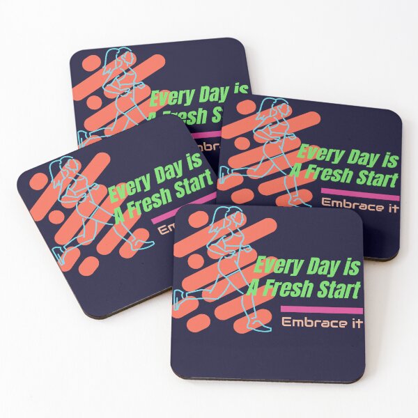 Item preview, Motivational Fitness Poster - Every Day is a Fresh Start - Embrace It designed and sold by ImagineRainbows.