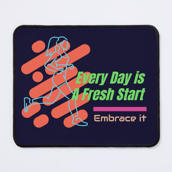 Item preview, Motivational Fitness Poster - Every Day is a Fresh Start - Embrace It designed and sold by ImagineRainbows.