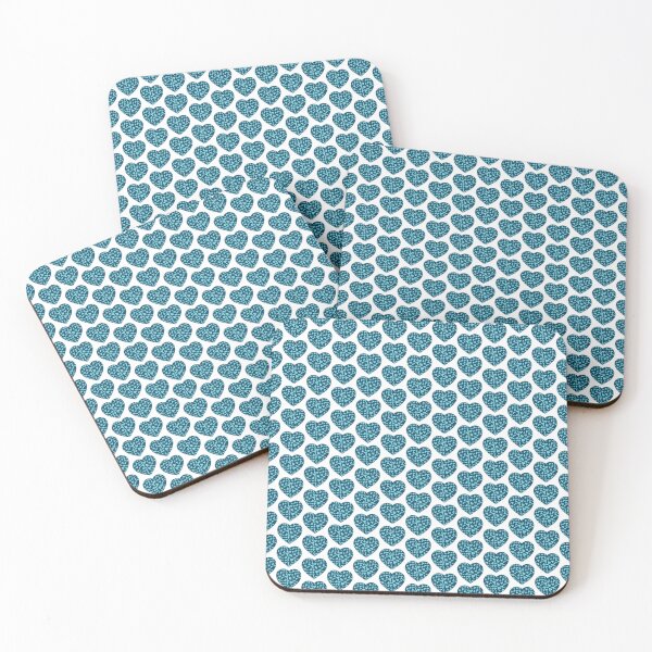 Item preview, Offset Grid Small Light Blue Cow Patches on Royal Blue Cowhide | Continues Royal Blue Cow Heart designed and sold by PatternPen.