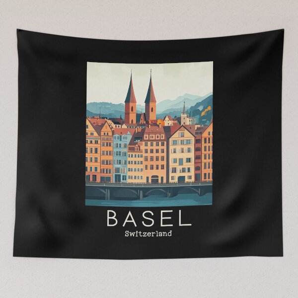 Item preview, A Vintage Travel Illustration of Basel - Switzerland  designed and sold by GoodOldVintage.