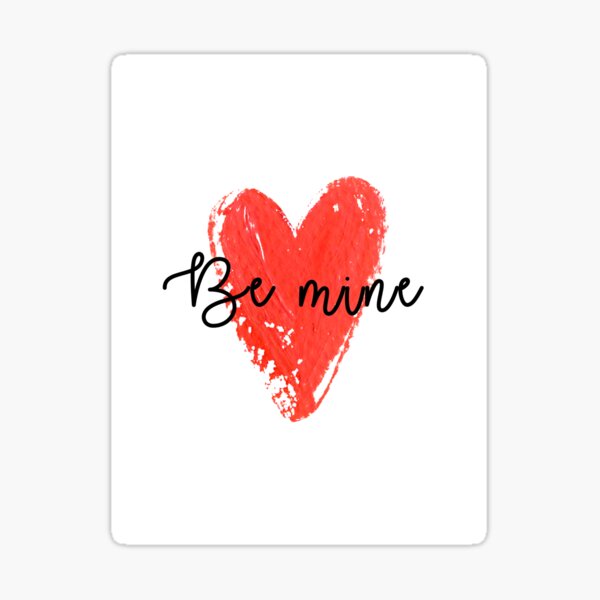 Item preview, Be Mine Heart Illustration - Romantic Digital Art for Love and Affection designed and sold by FestivityFinds.