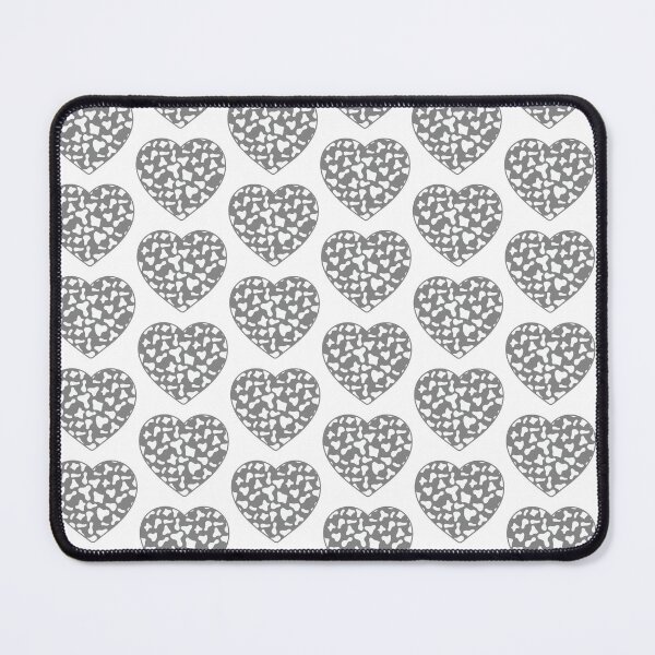 Item preview, Offset Grid Small White Cow Patches on Grey Cowhide | Continues Grey Cow Heart designed and sold by PatternPen.