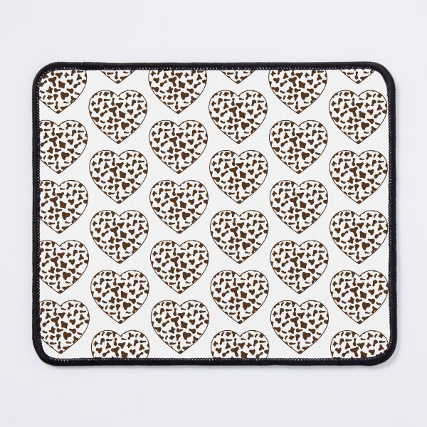 Item preview, Offset Grid Small Brown Cow Patches on White Cowhide | Continues White Cow Heart designed and sold by PatternPen.