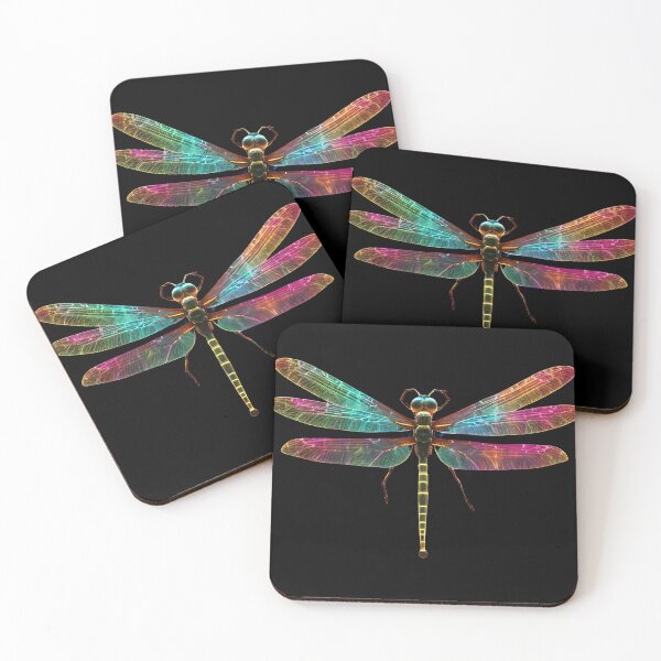 Item preview, Electric Dragonfly - neon-Wired Dragonfly with Futuristic Glow designed and sold by Traloch O'Laoi.