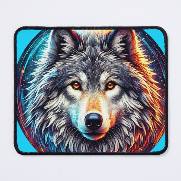 Item preview, Mystical Silver & Gold Wolf | Enchanted Alpha Spirit designed and sold by Nauert's.