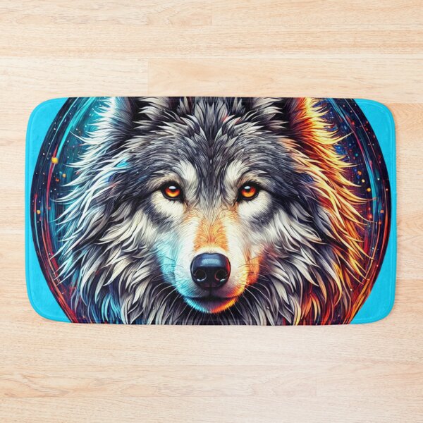 Item preview, Mystical Silver & Gold Wolf | Enchanted Alpha Spirit designed and sold by Nauert's.