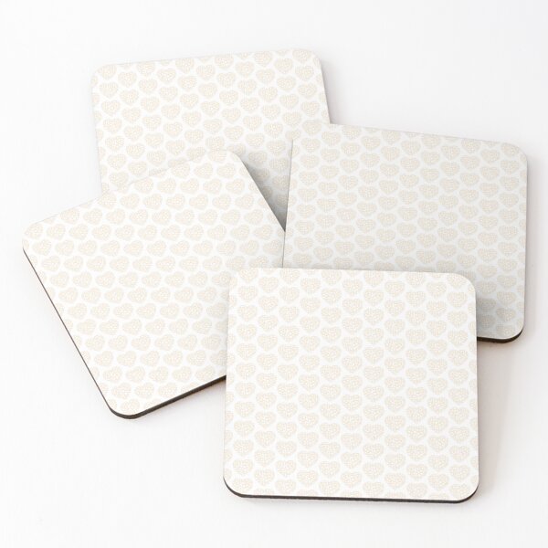 Item preview, Offset Grid Small White Cow Patches on Cream Cowhide | Continues Cream Cow Heart designed and sold by PatternPen.