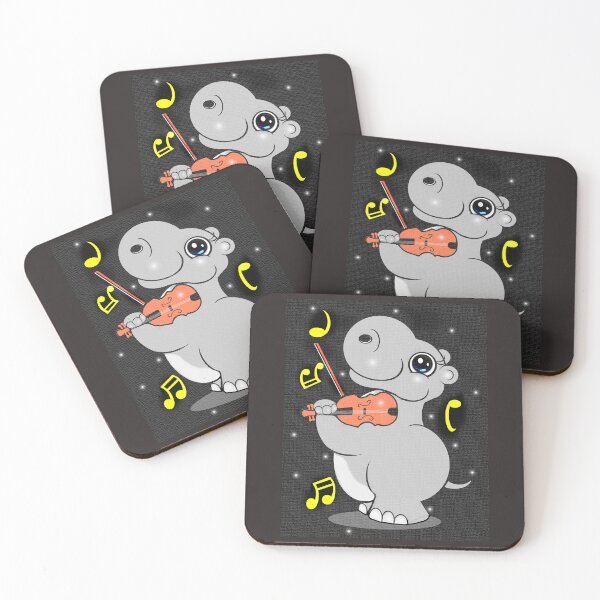 Item preview, Cute Hippo playing violin  designed and sold by Shirley cute art .
