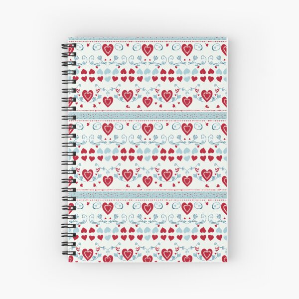 Item preview, Vibrant Horizontal Red and Blue Heart & Floral Pattern - Whimsical Digital Art for Home Decor designed and sold by FestivityFinds.