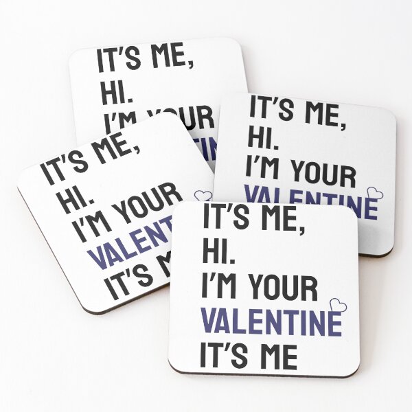 Item preview, It's me hi i'm your valentine its me, taylor valentine ,valentines day,  navy blue color  designed and sold by svarupa.