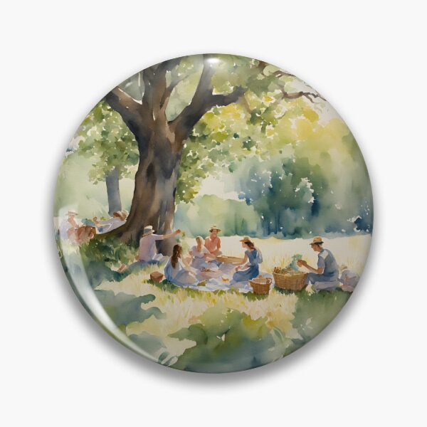 Item preview, People having Picnics under a Tree designed and sold by SayuriCrafts.