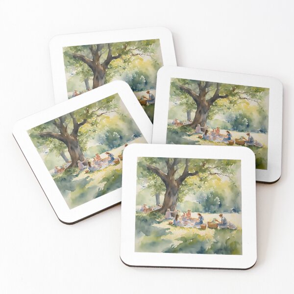 Item preview, People having Picnics under a Tree designed and sold by SayuriCrafts.