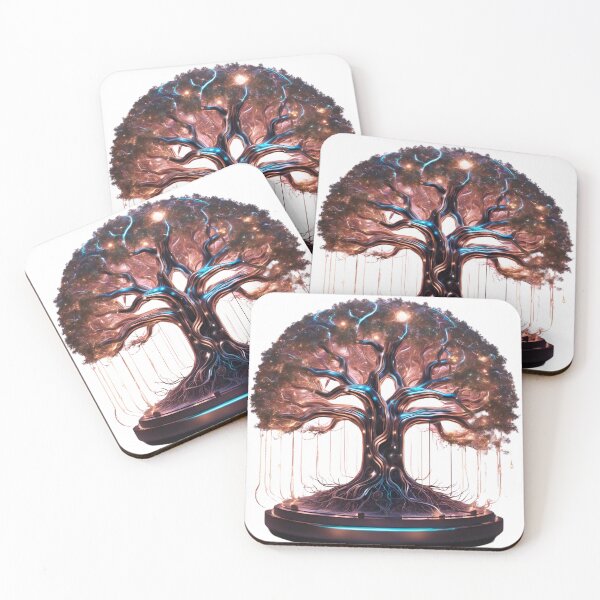 Item preview, Techno Tree of Life - Digital Tree of Life with Futuristic Circuit Aesthetic designed and sold by Traloch O'Laoi.