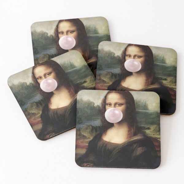 Item preview, Mona Lisa Blowing Bubblegum – Classic Meets Modern designed and sold by leekatwan.
