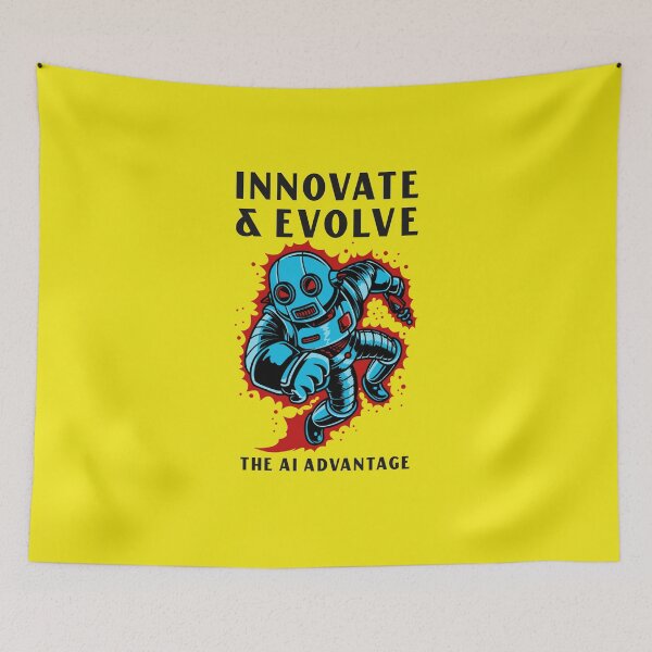 Item preview, Innovate & Evolve: The AI Advantage Poster - Futuristic Robot Design designed and sold by ImagineRainbows.