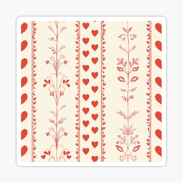 Item preview, Vertical Heart and Floral Pattern - Whimsical Digital Art for Home Decor designed and sold by FestivityFinds.