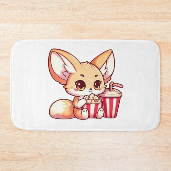 Item preview, fennec fox eating popcorn designed and sold by Eternalski.