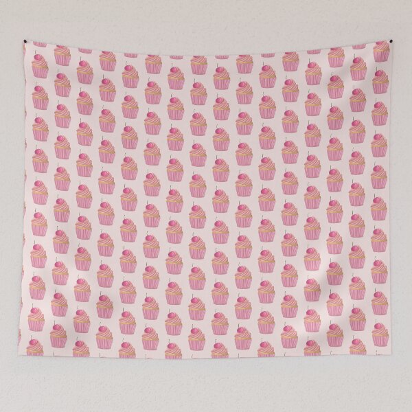 Item preview, Beautiful fancy pink cupcake with cherry designed and sold by Lindsay Marie Patterns.