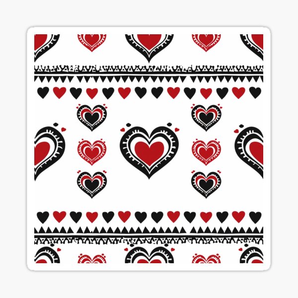 Item preview, Tribal Heart Pattern - Unique Horizontal Design Blending Love and Culture designed and sold by FestivityFinds.