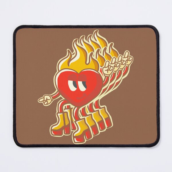 Item preview, Groovy Multidimensional Flaming Retro Heart designed and sold by petiteToulon.