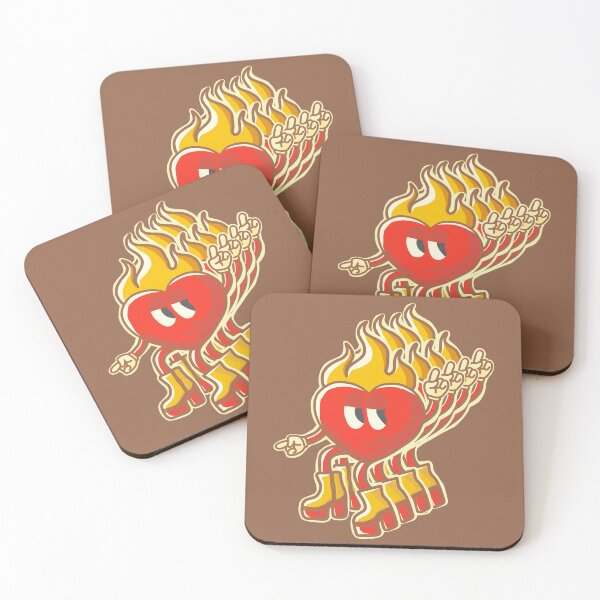 Item preview, Groovy Multidimensional Flaming Retro Heart designed and sold by petiteToulon.