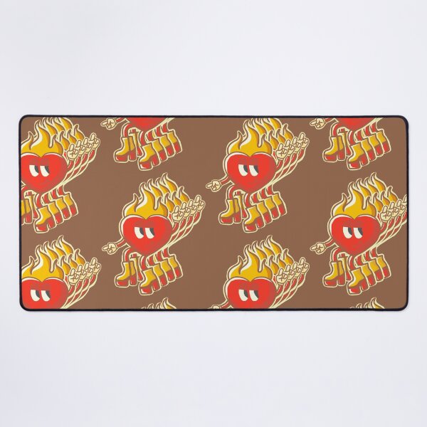 Item preview, Groovy Multidimensional Flaming Retro Heart designed and sold by petiteToulon.