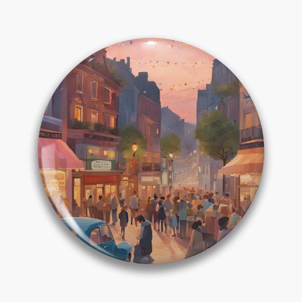 Item preview, City hustling and bustling at night designed and sold by SayuriCrafts.