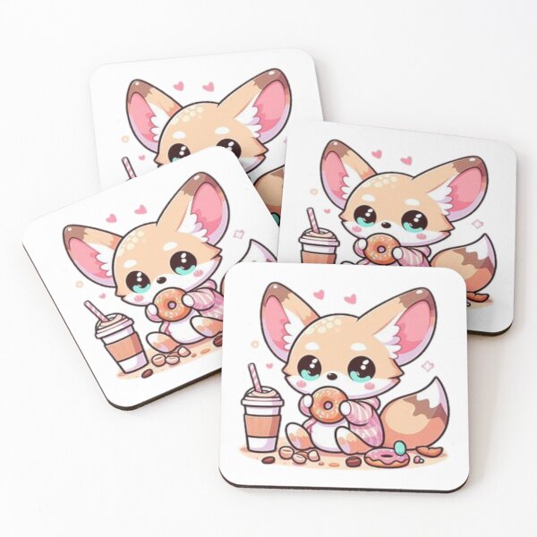 Item preview, fennec fox with coffee designed and sold by Eternalski.