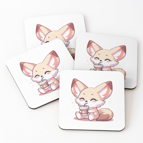Item preview, fennec fox with coffee designed and sold by Eternalski.