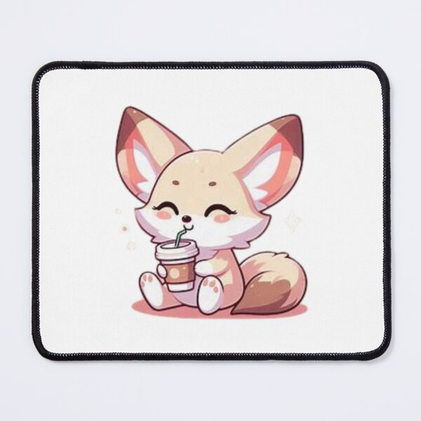 Item preview, fennec fox with coffee designed and sold by Eternalski.