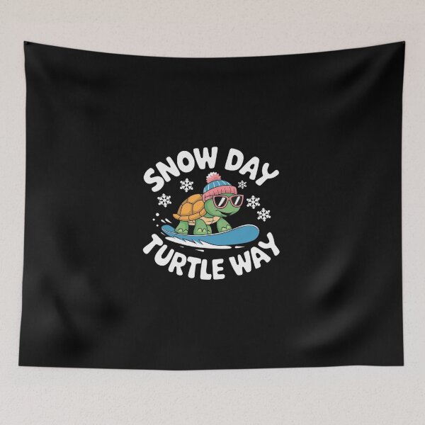 Item preview, Snow Day, Turtle Way! Skiing Turtle designed and sold by MagicWander.