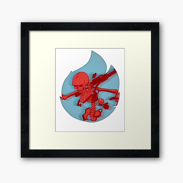 redvsblue Framed Art Print