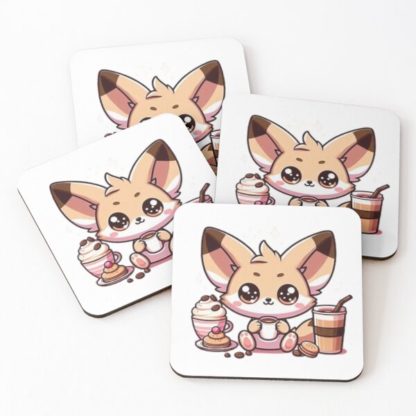 Item preview, fennec fox with coffee designed and sold by Eternalski.