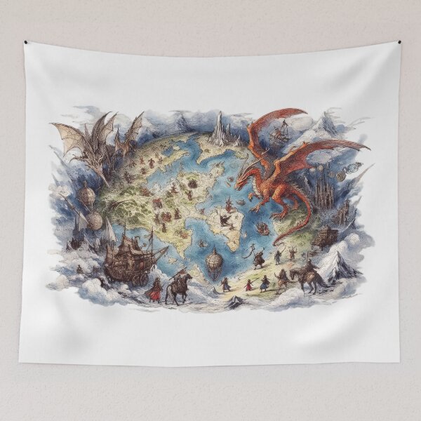 Item preview, Fantasy Map Lover Vintage Explorer designed and sold by Retr0Tshirts.