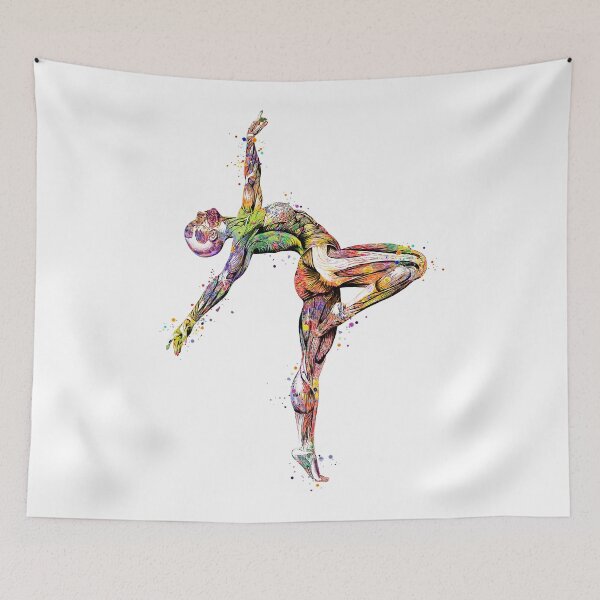 Item preview, Gymnastics Muscles Anatomy Art Watercolor Decor Gift designed and sold by LotusGifts.