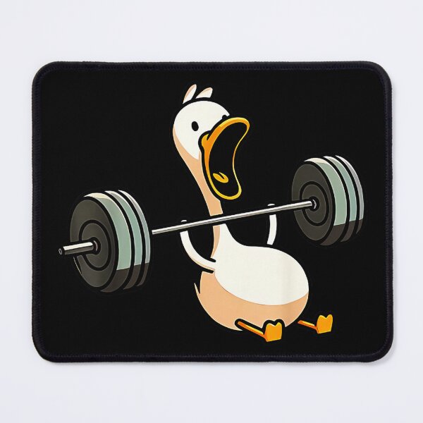 Item preview, Duck workout weight lifting funny designed and sold by AddlPoolart.