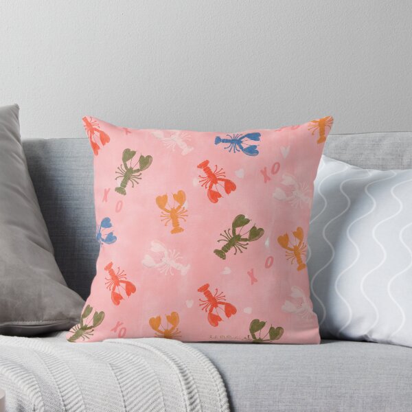 Item preview, Colorful Lobsters on a Playful Pink Background by Suki McMaster designed and sold by Suki McMaster.