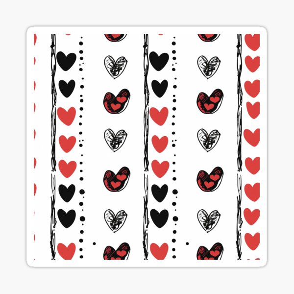 Item preview, Doodle Style Vertical Heart Pattern - Playful Digital Art for Home Decor designed and sold by FestivityFinds.