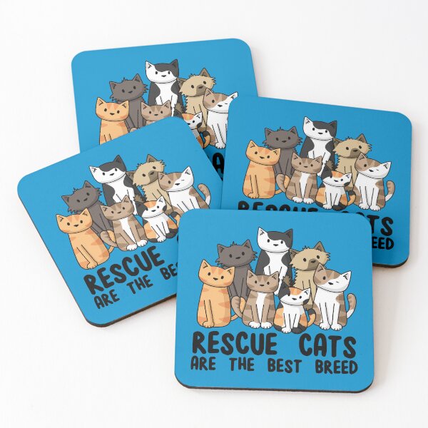Item preview, Rescue Cats are the Best Breed designed and sold by doodlecats.