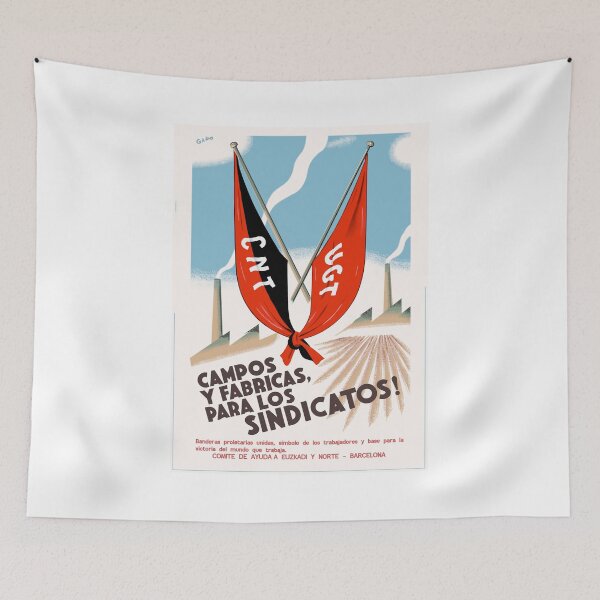 Item preview, Spanish trade unions united against fascism designed and sold by Radical Poster Collective.