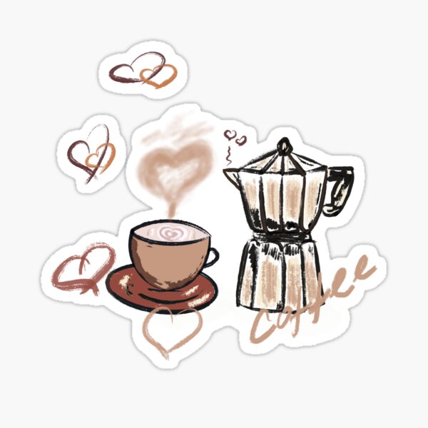 Artikel-Vorschau von Kaffeeliebe, designt und verkauft von Creative Hand Drawn Digital Art.