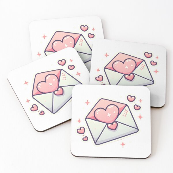 Item preview, "Romantic Love Letter Envelope Sticker with Hearts" designed and sold by ForFamily1120.