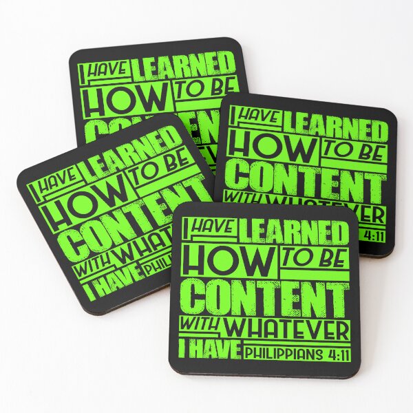 Item preview, Philippians 4:11 I Have Learned How To Be Content designed and sold by plushism.