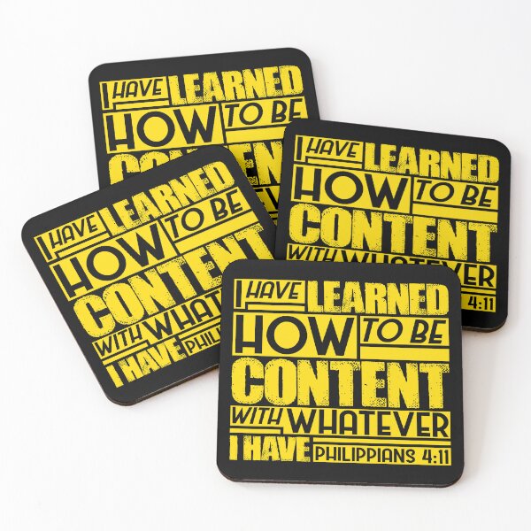 Item preview, Philippians 4:11 I Have Learned How To Be Content designed and sold by plushism.